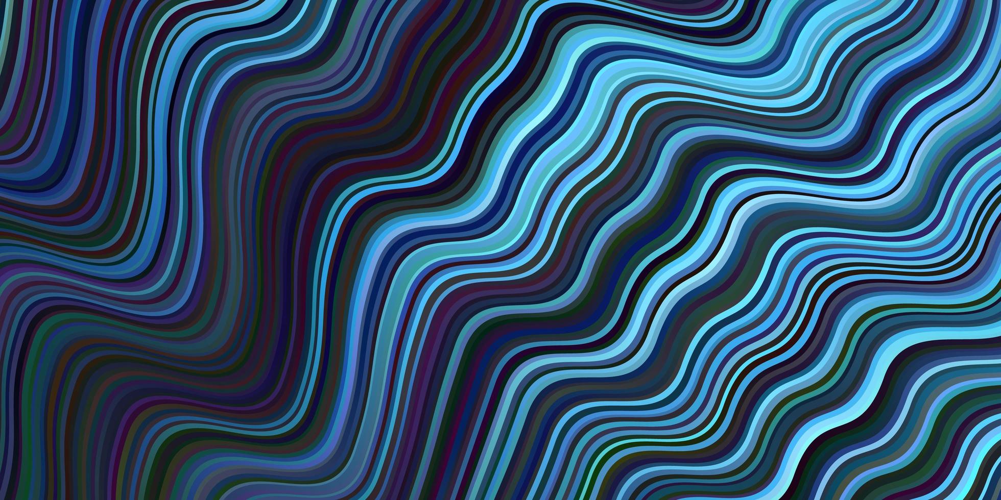 Dark BLUE vector background with bent lines.