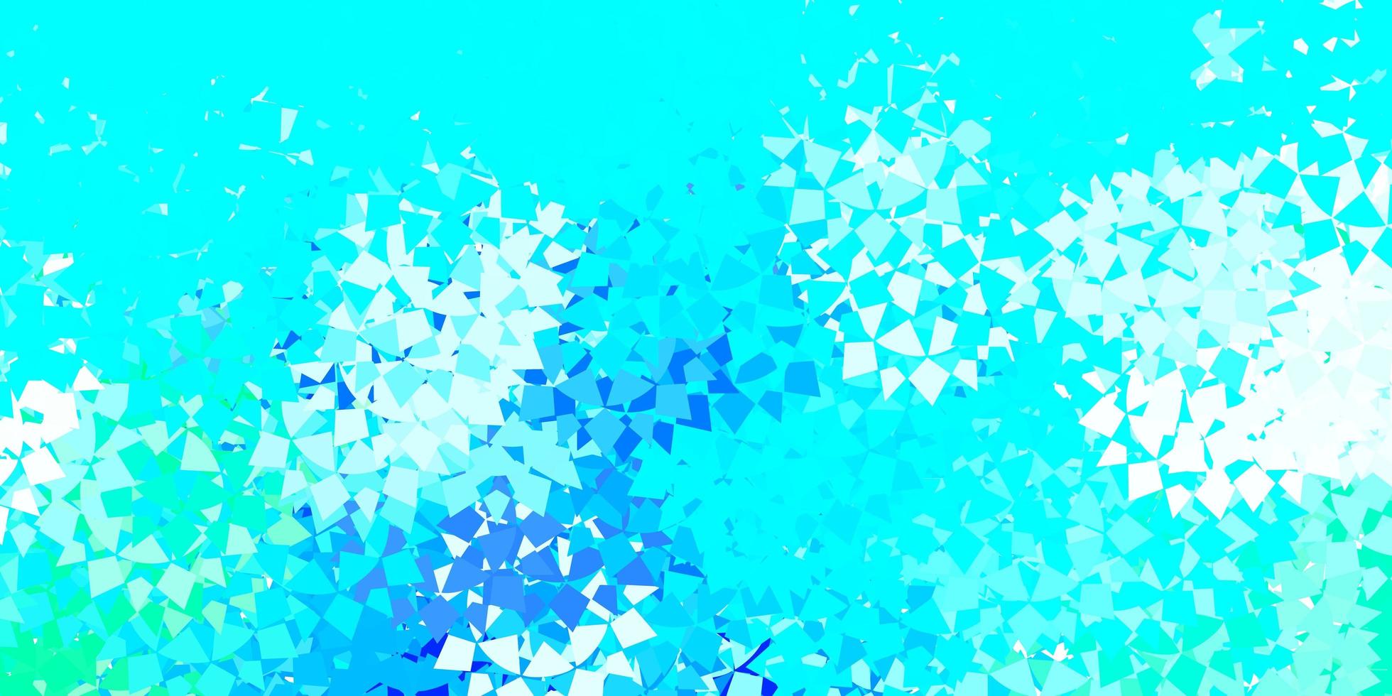Light blue, green vector background with triangles.