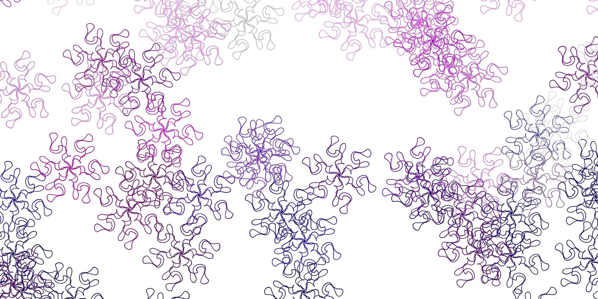 Light pink vector doodle pattern with flowers.