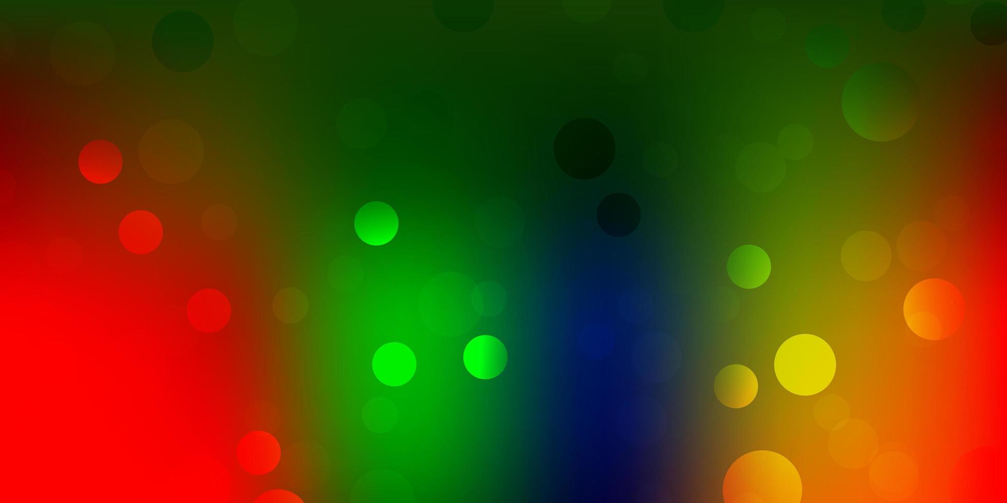 Dark multicolor vector background with spots.