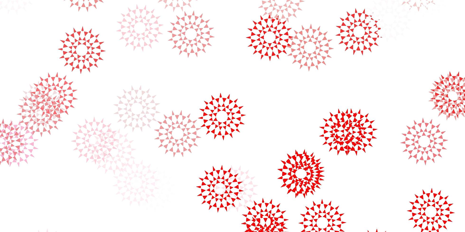 diseño natural de vector rojo claro con flores.