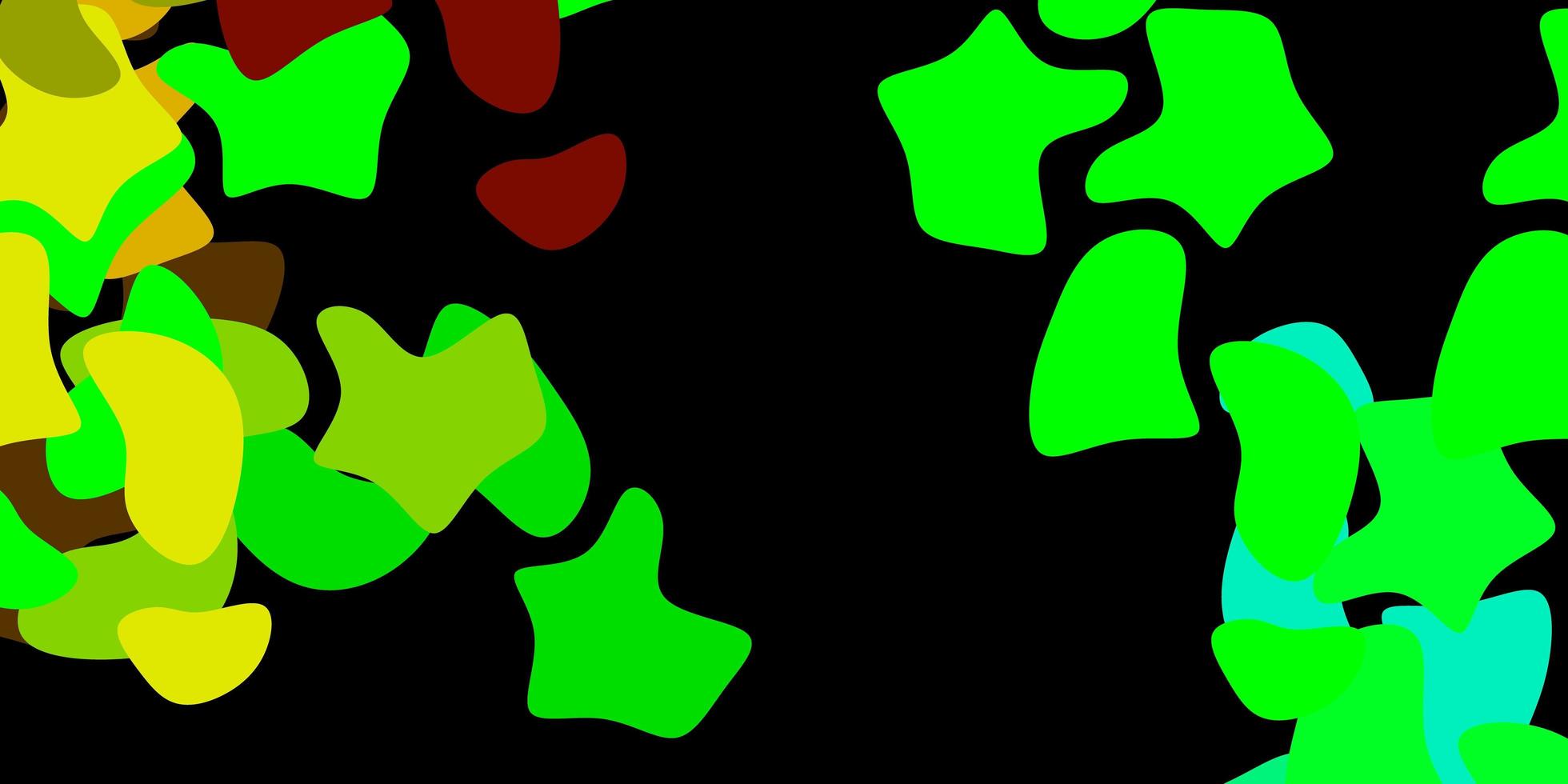 Fondo de vector multicolor oscuro con formas aleatorias.