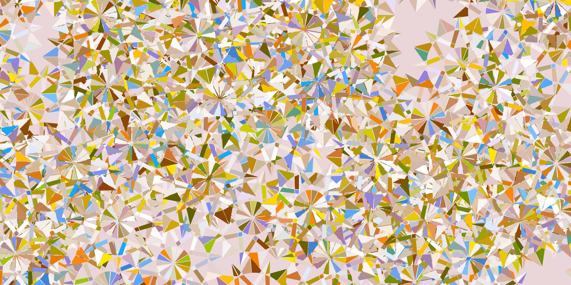Light blue, yellow vector template with ice snowflakes.