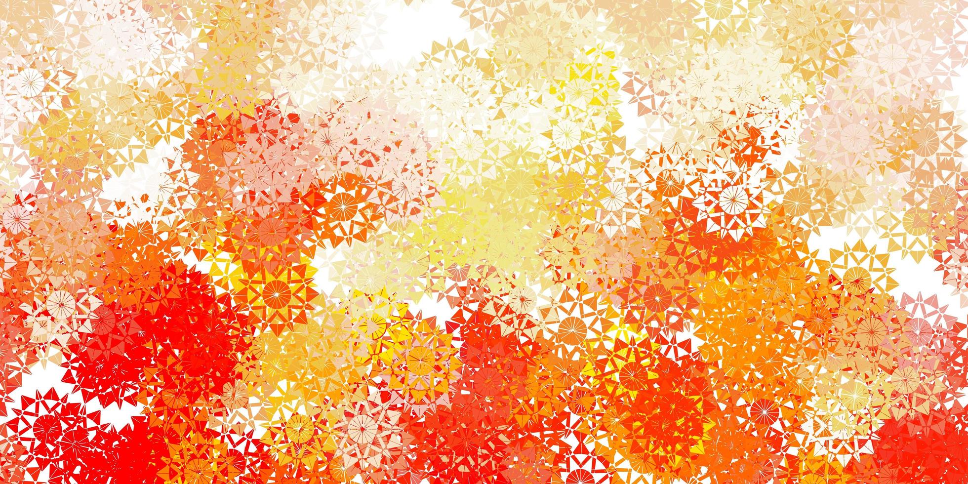 Light orange vector layout with beautiful snowflakes.