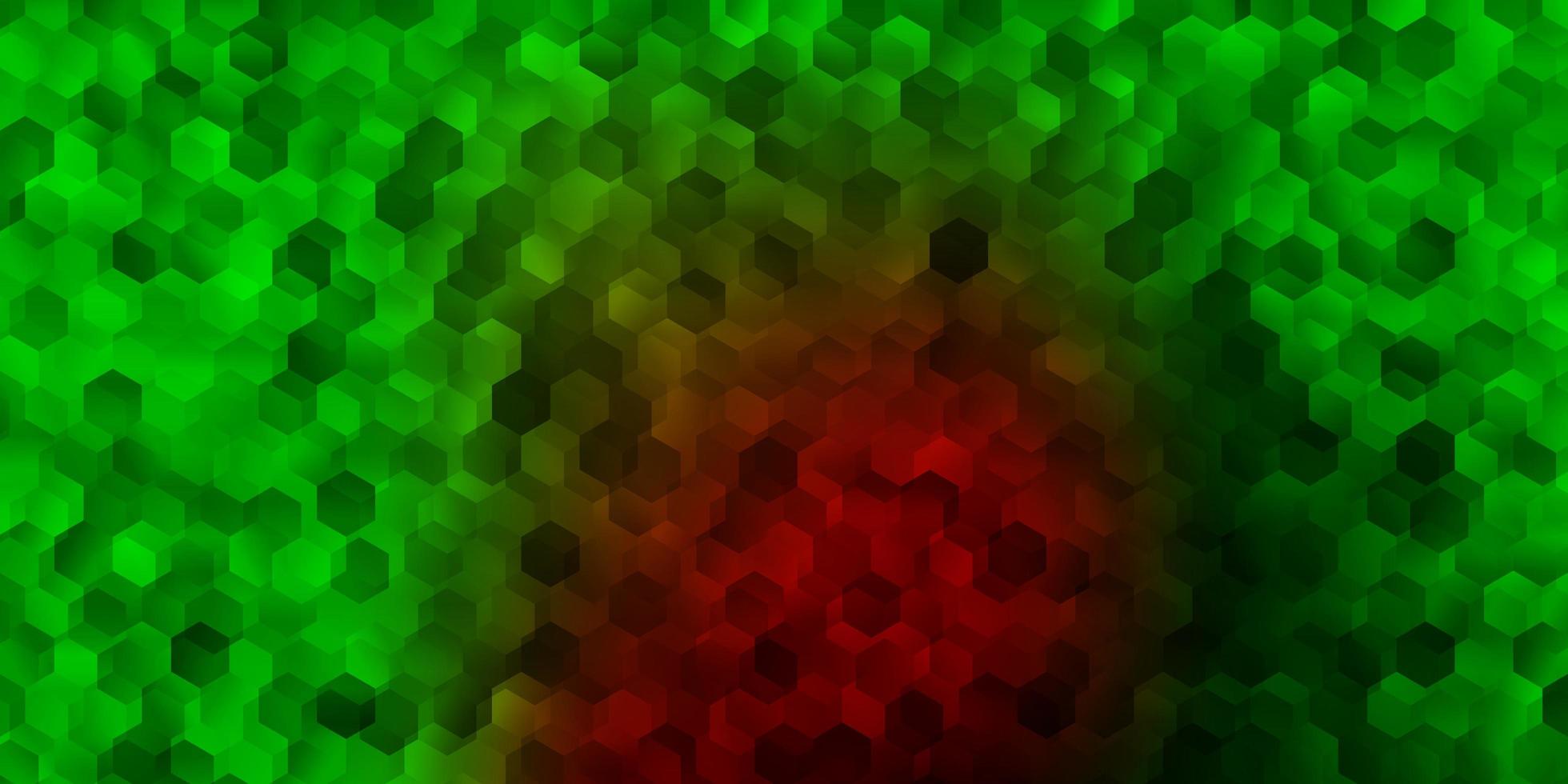 patrón de vector verde claro, rojo con formas abstractas.