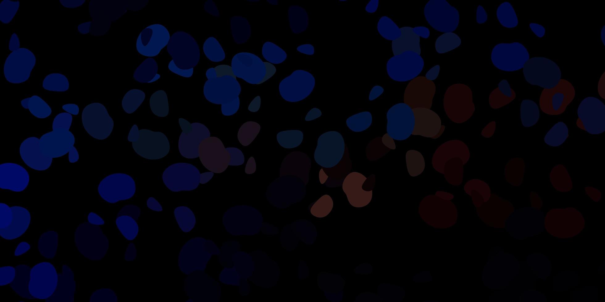 Dark blue, yellow vector background with random forms.