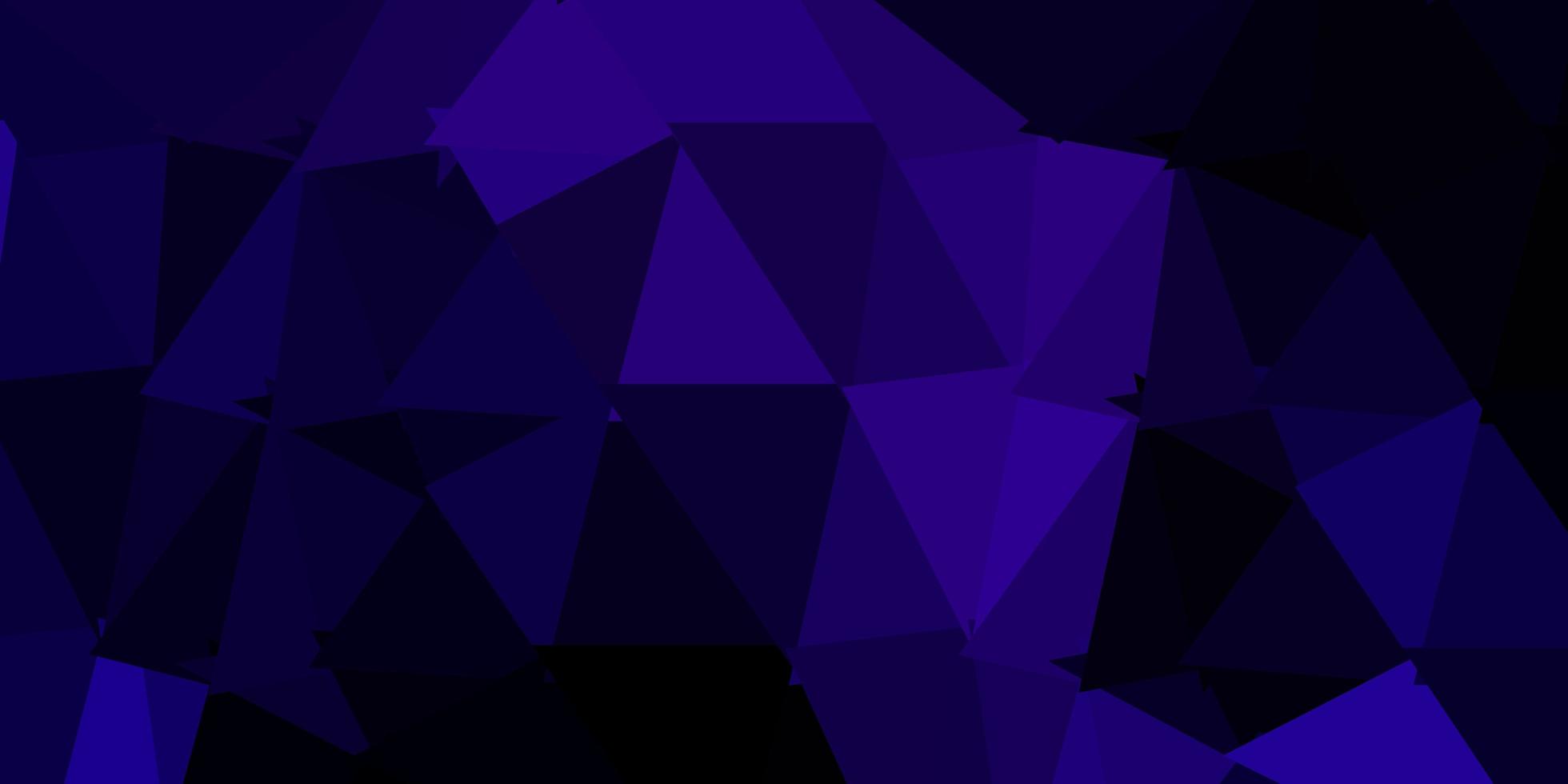 Dark purple vector poly triangle layout.