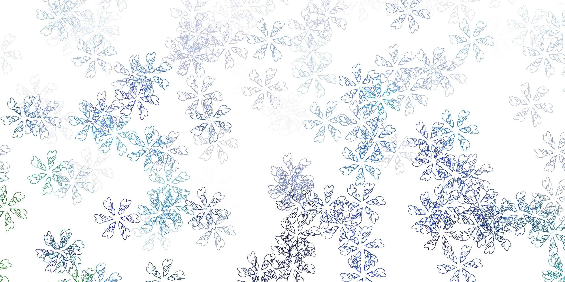 Light blue, green vector abstract layout with leaves.