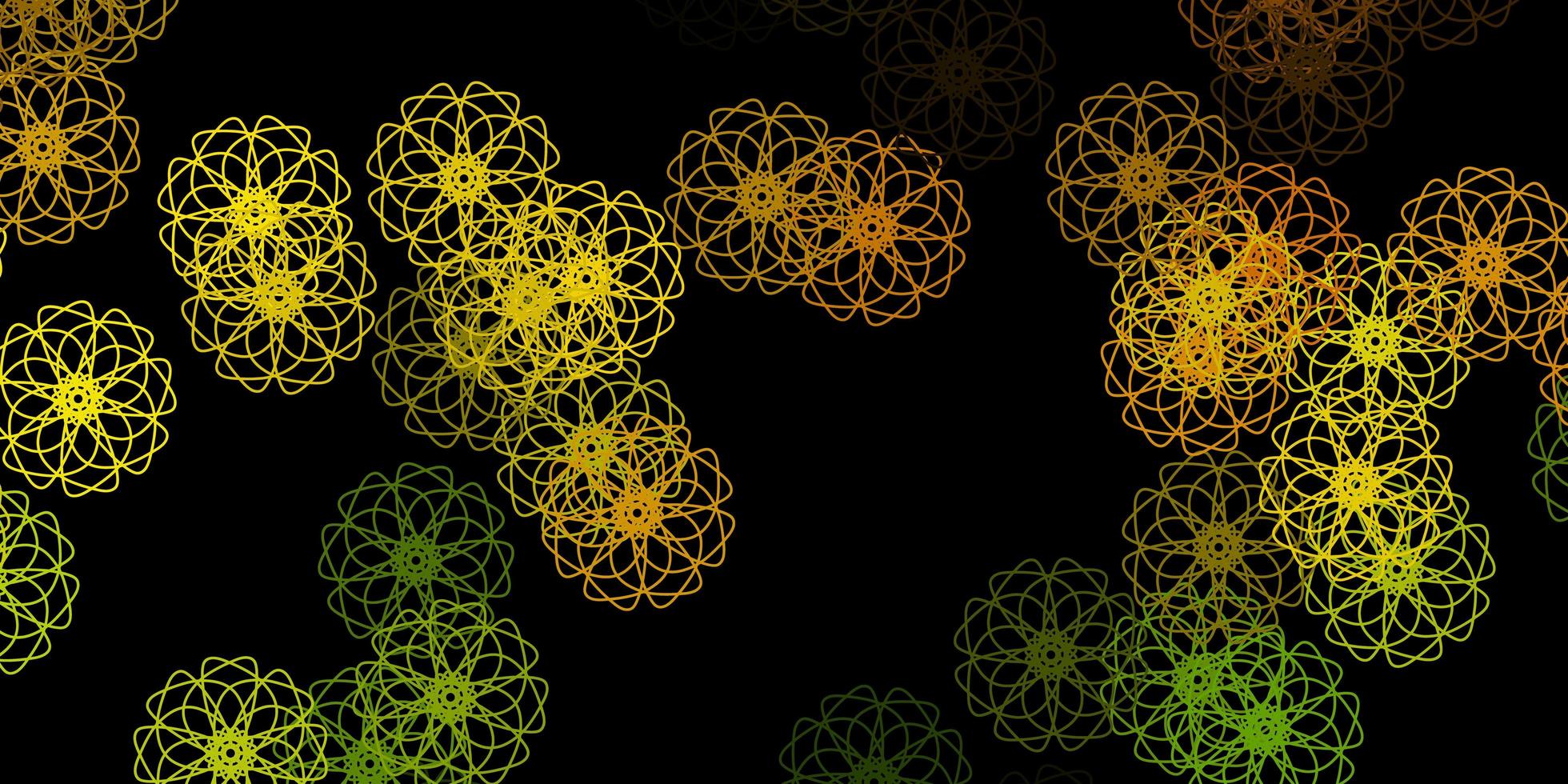 Dark Green, Yellow vector template with abstract forms.
