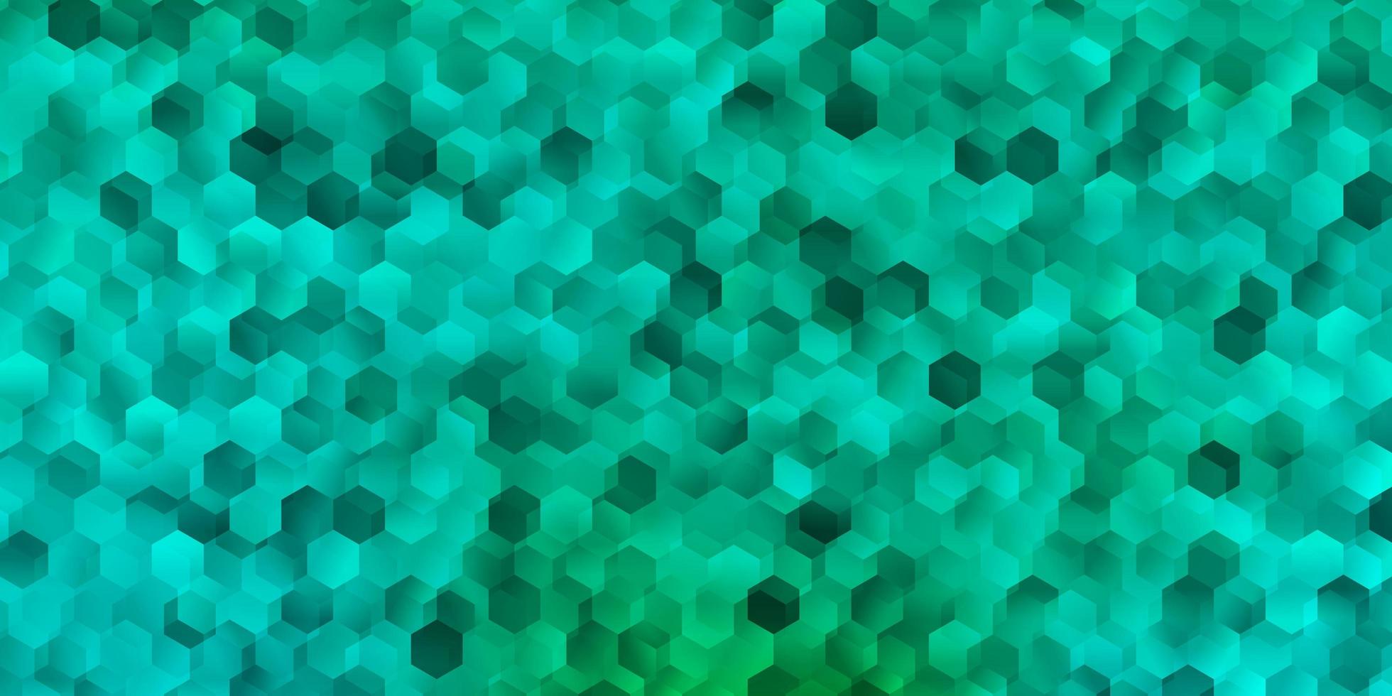 Light green vector texture with colorful hexagons.