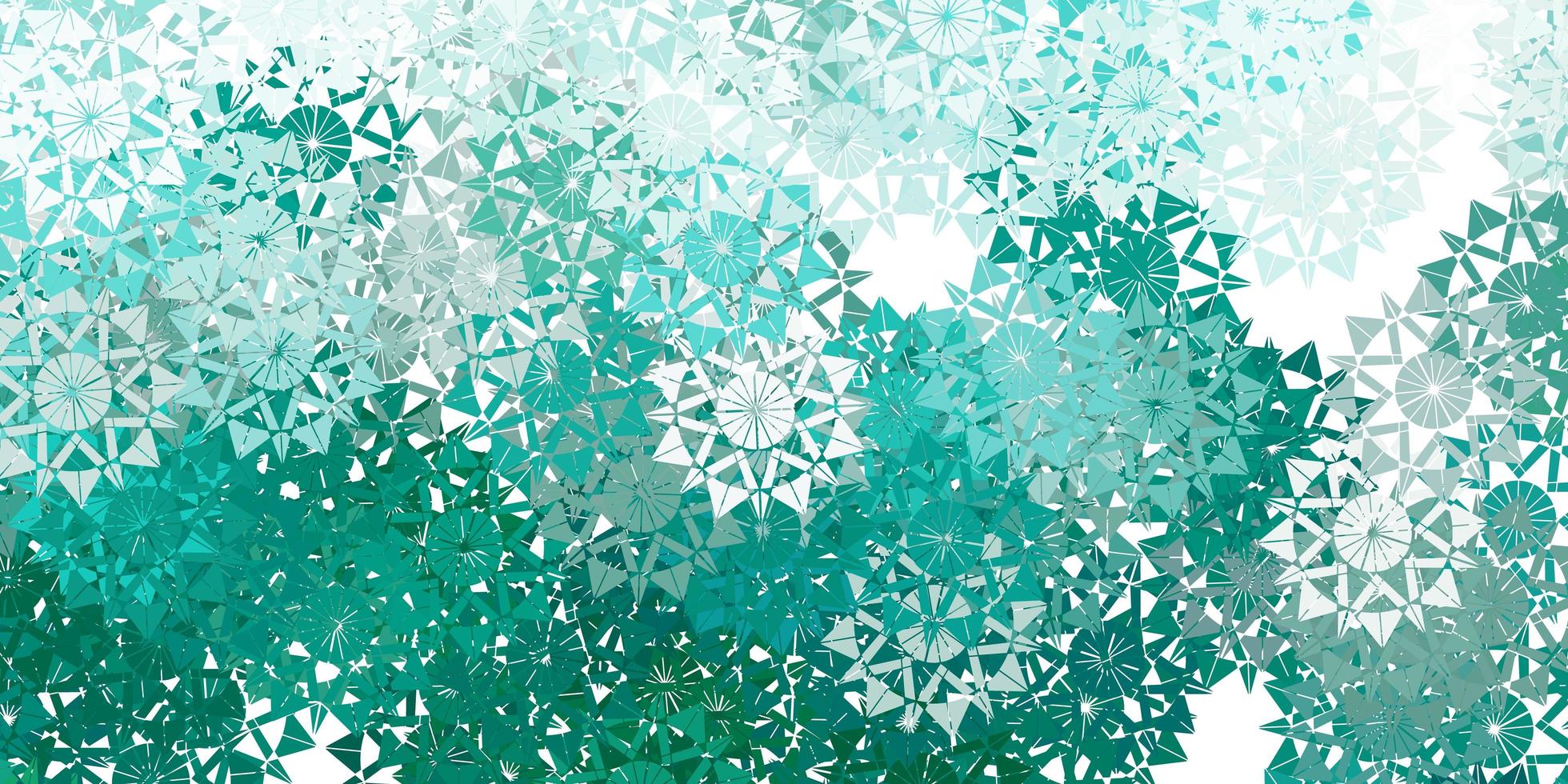 Light green vector pattern with colored snowflakes.