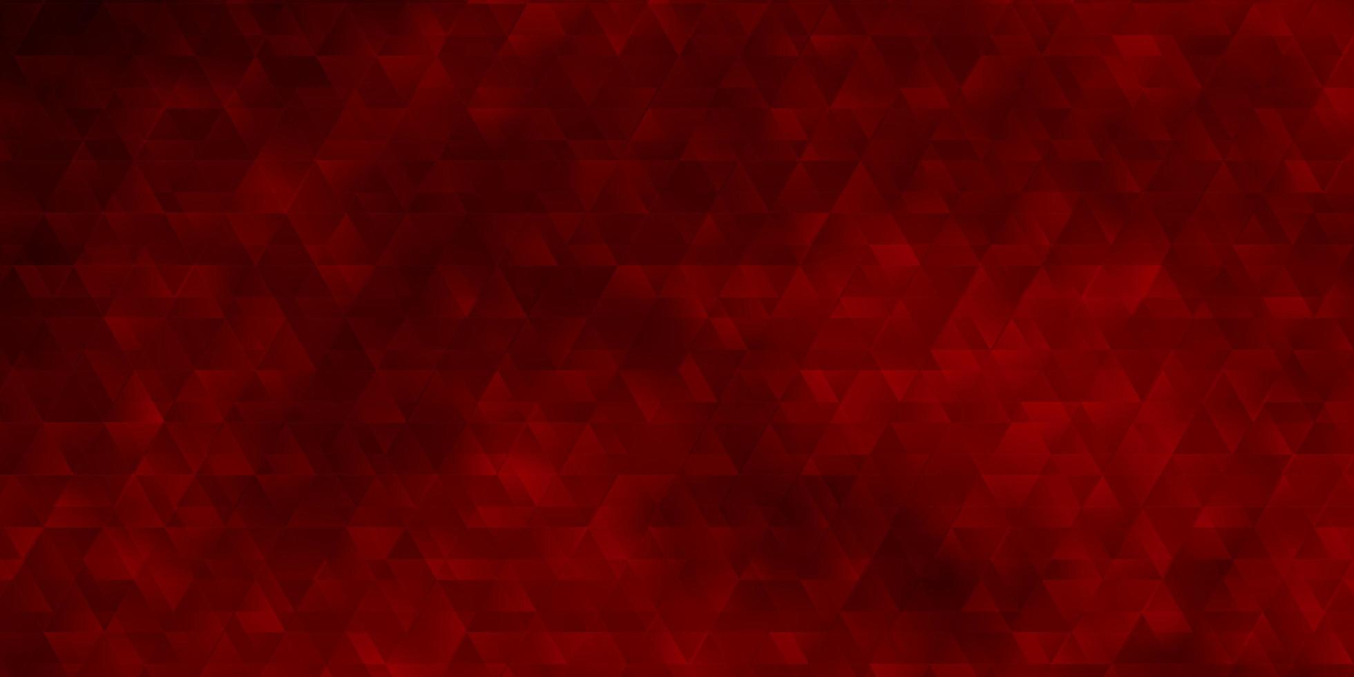 Dark Orange vector background with lines, triangles.