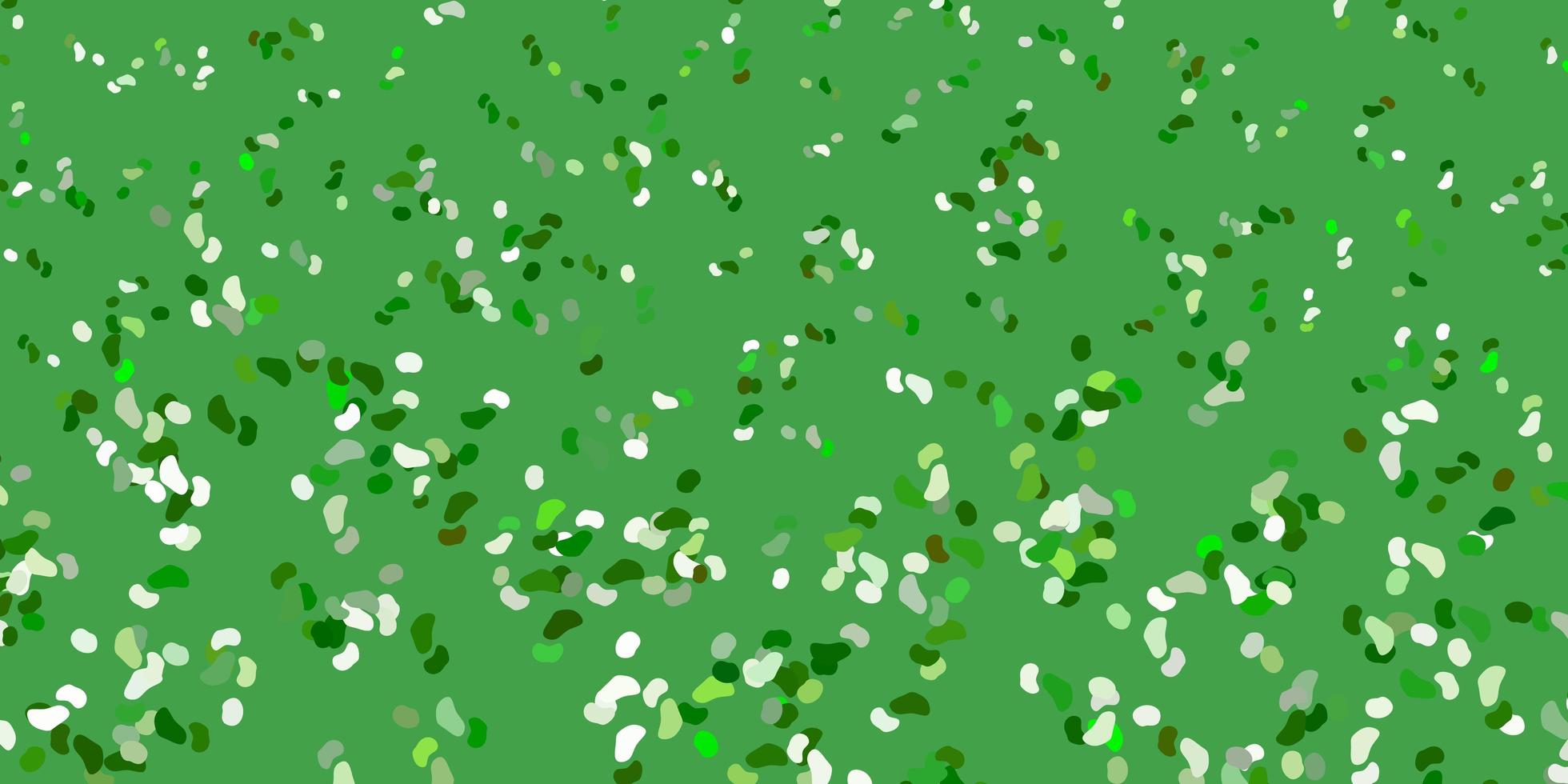 Light green vector texture with memphis shapes.
