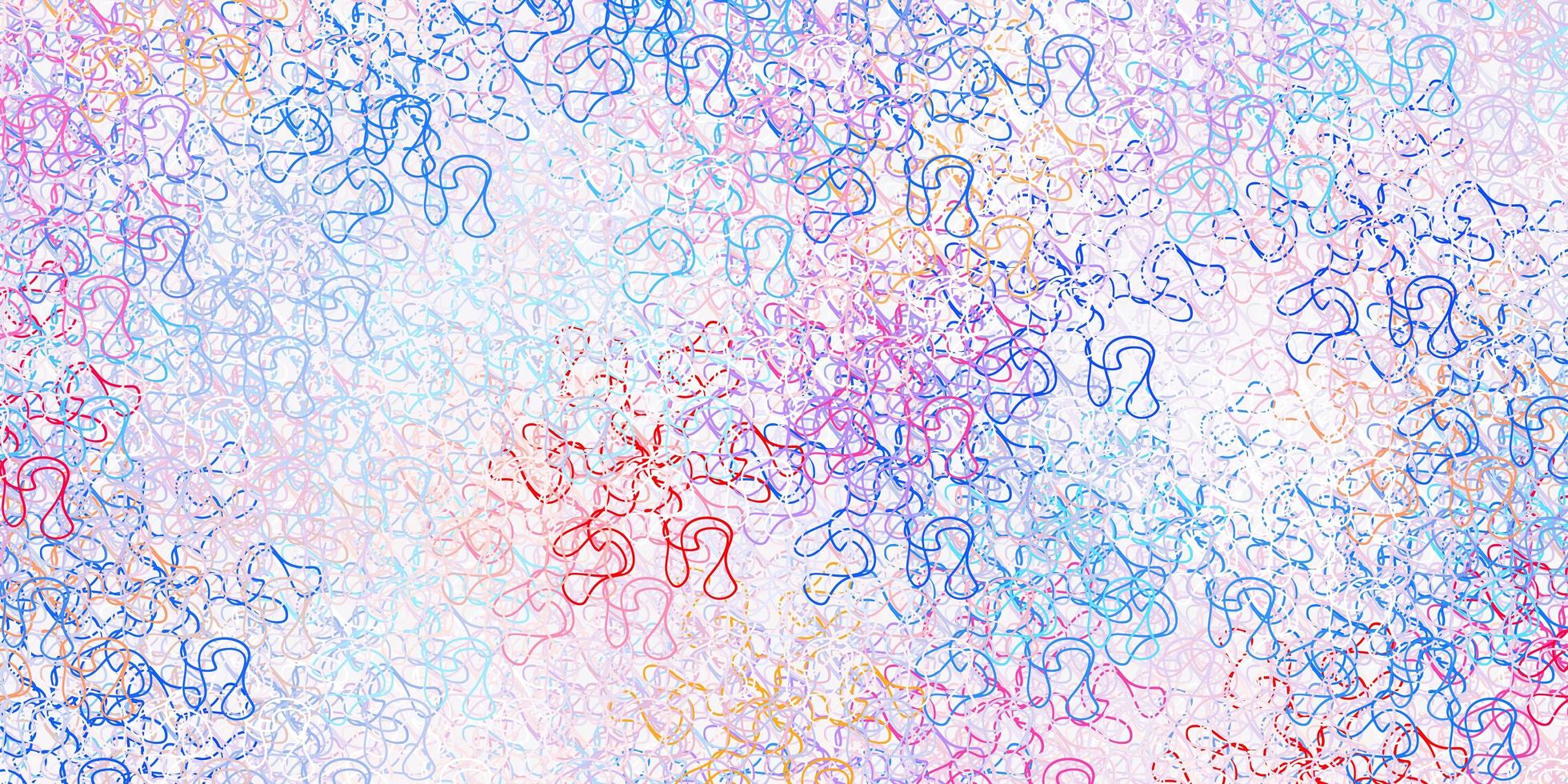 Light blue, red vector pattern with curved lines.