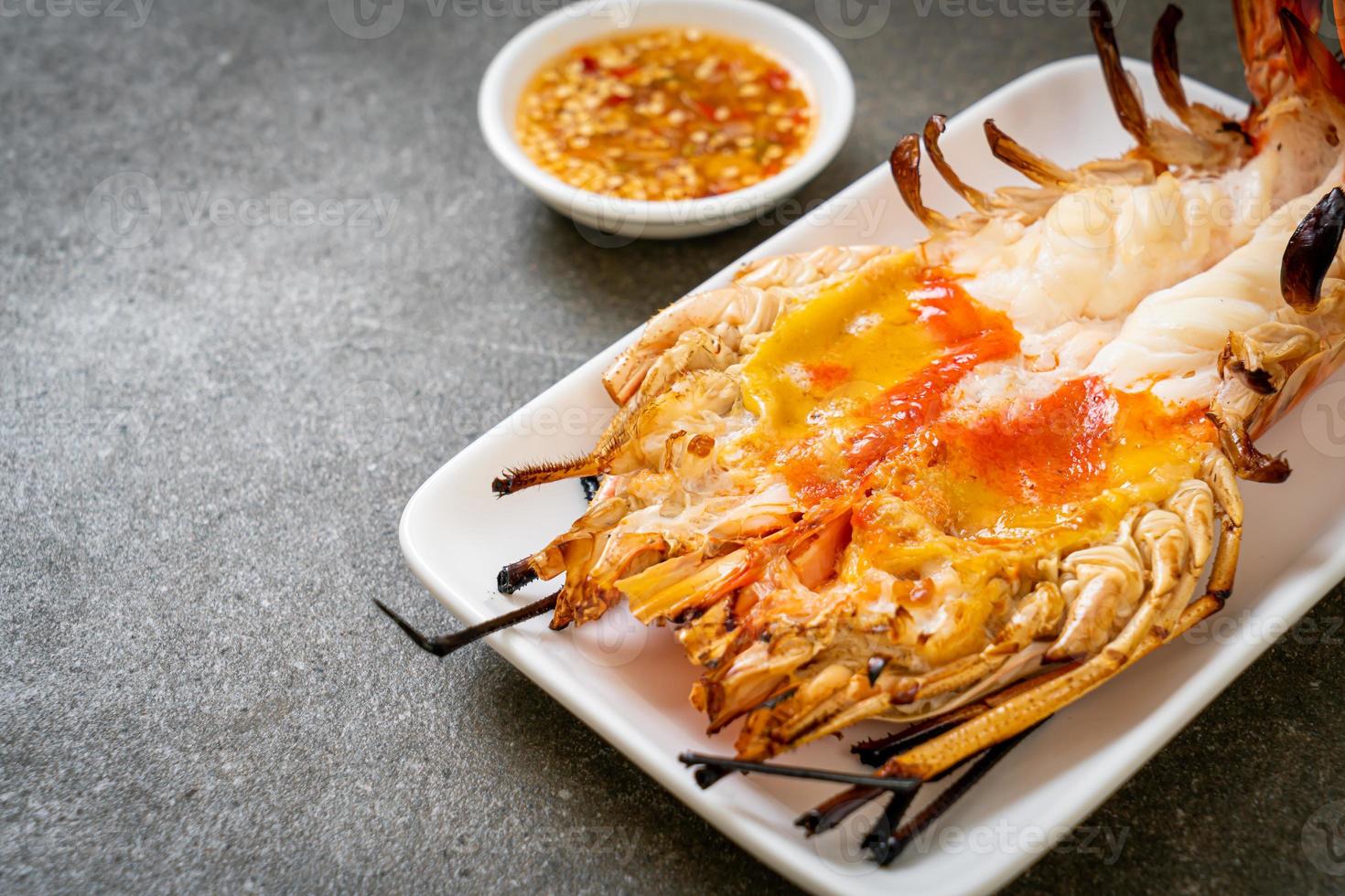 Grilled Fresh Giant River Prawn photo