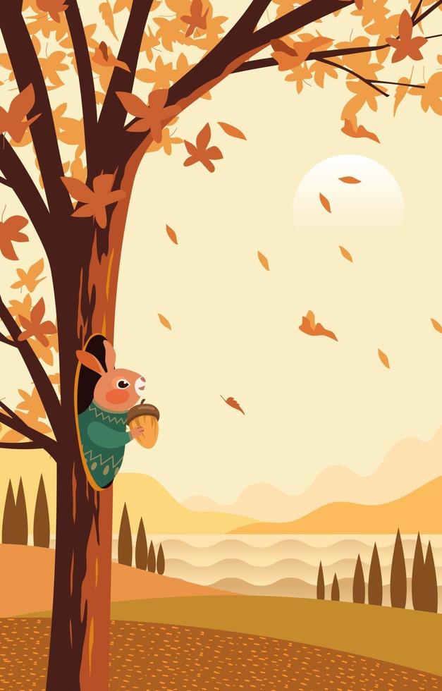 Maple Trees in Autumn vector