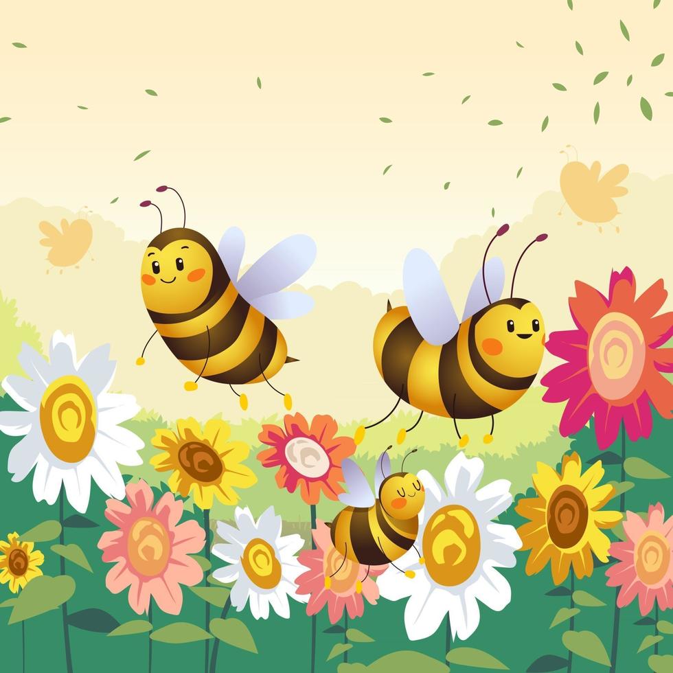 abeja silvestre vector