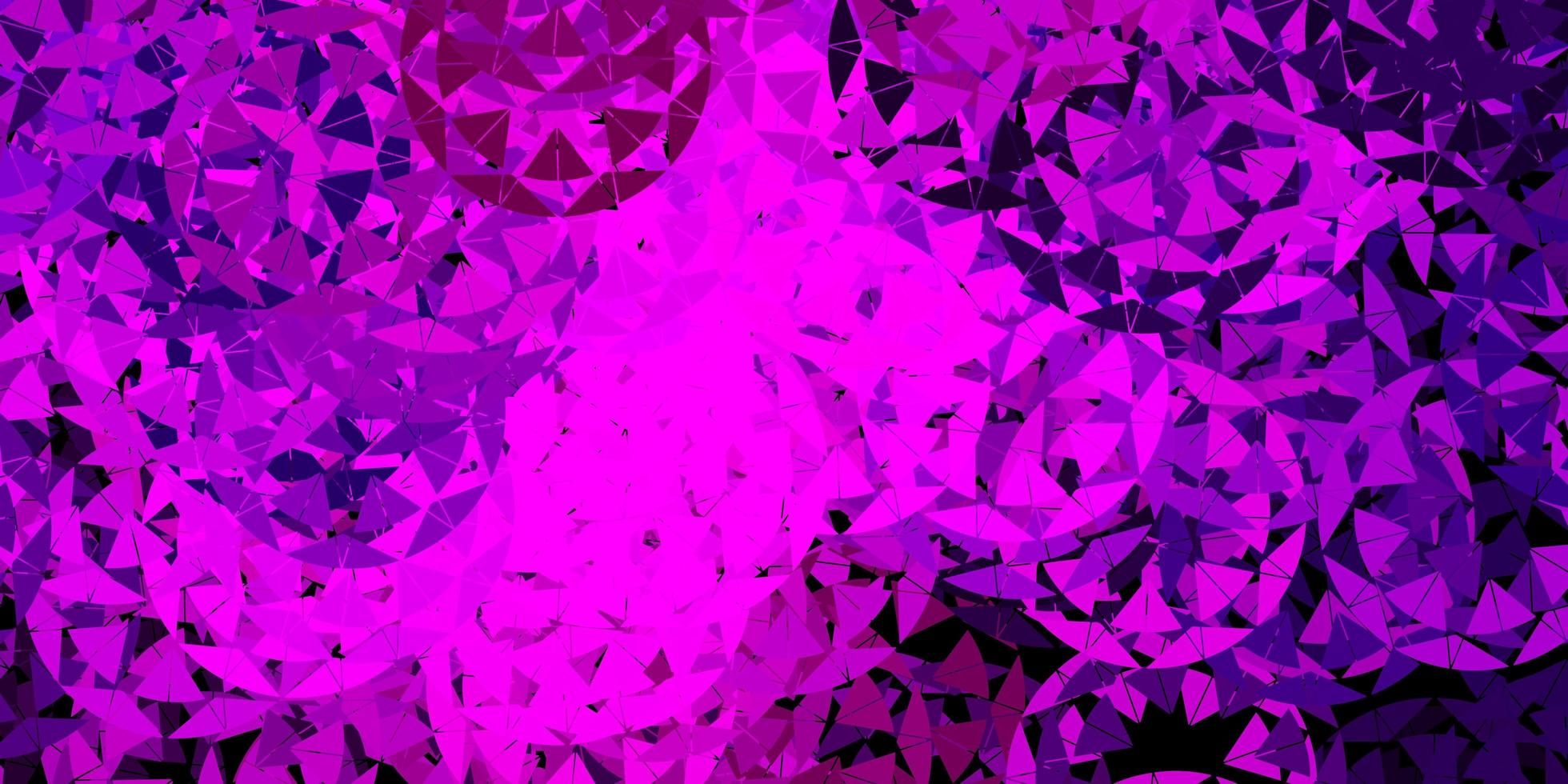 Dark purple vector background with triangles.