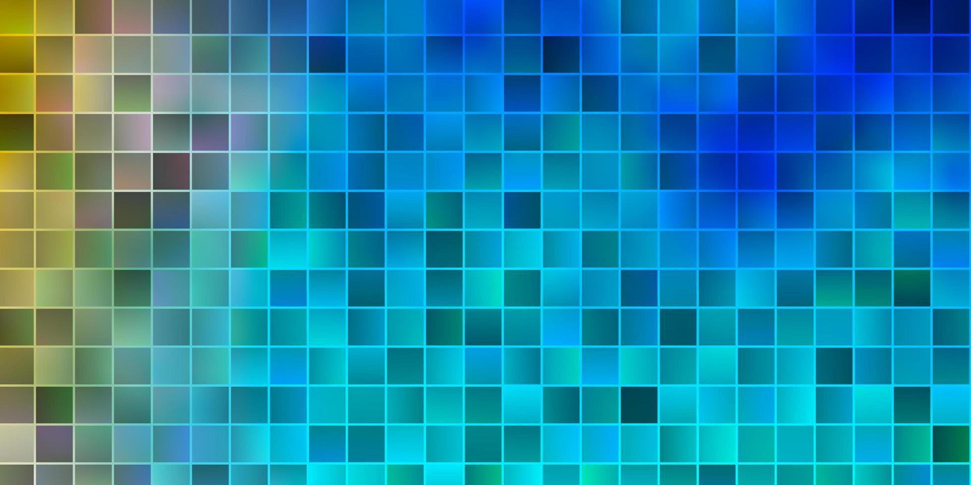 Light Blue, Yellow vector background with rectangles.