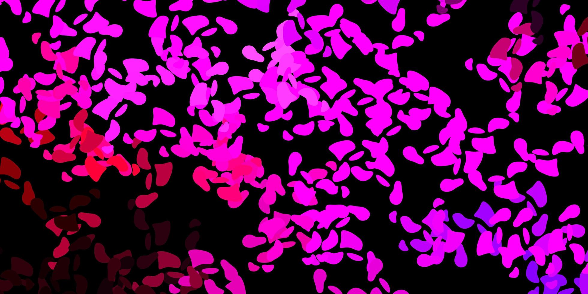 Dark purple, pink vector pattern with abstract shapes.
