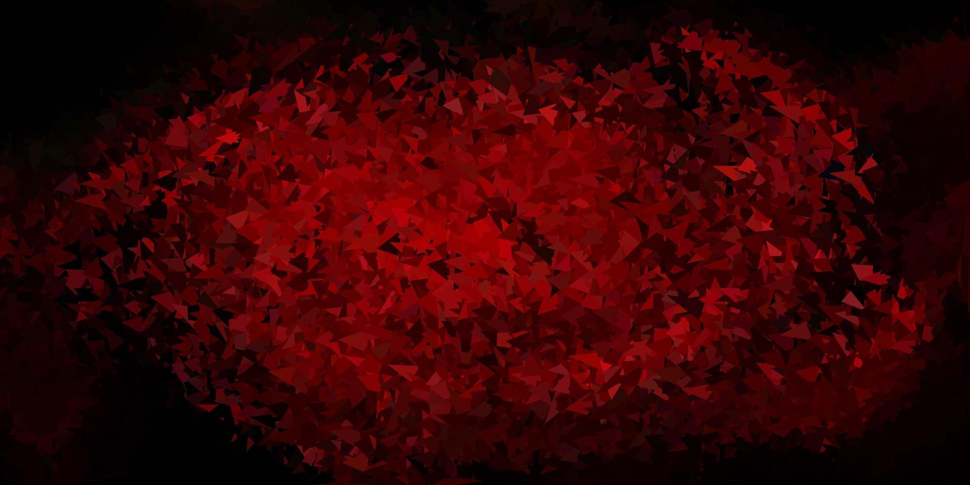 Dark red vector abstract triangle pattern.