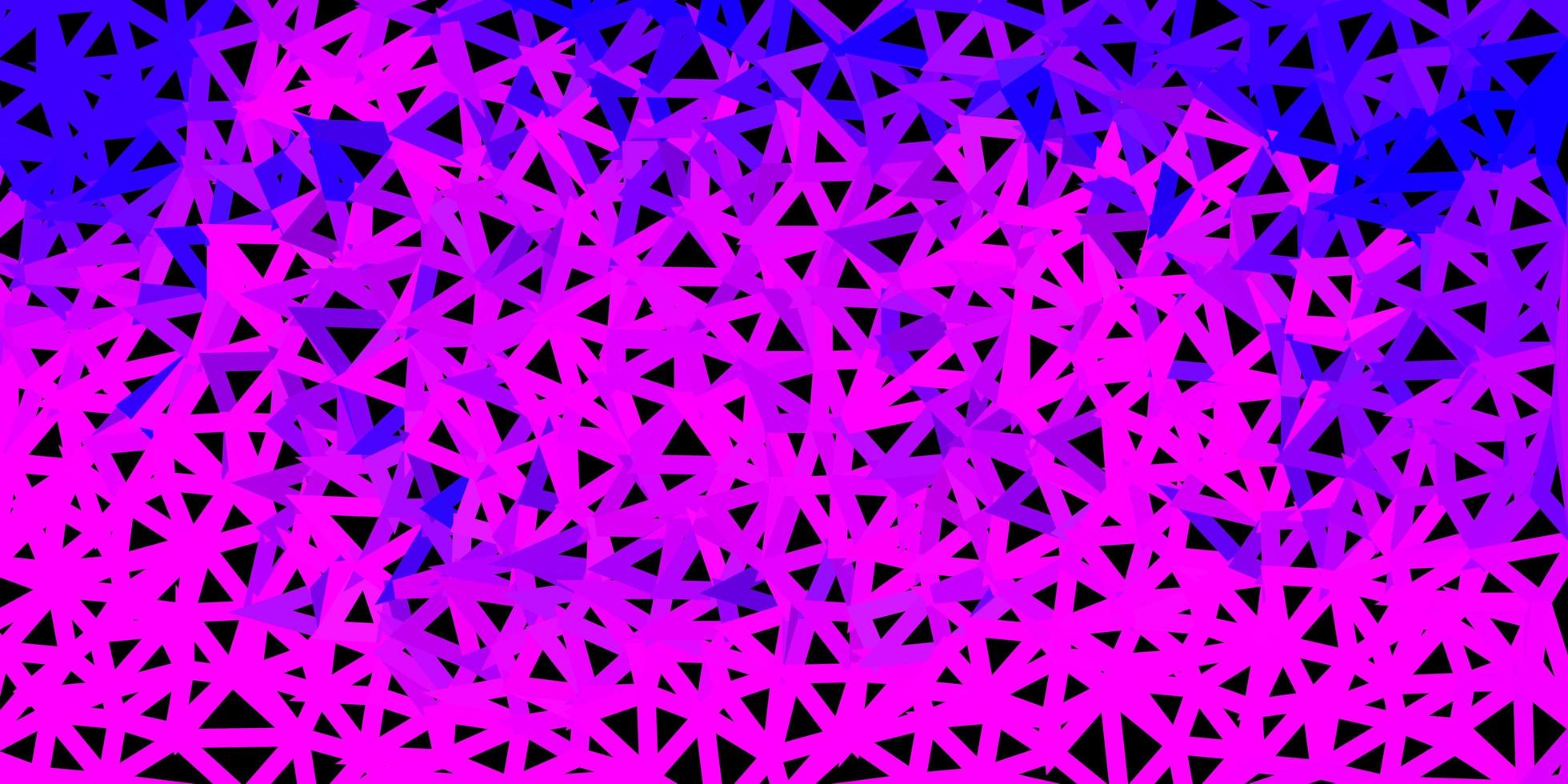 Light purple, pink vector abstract triangle pattern.