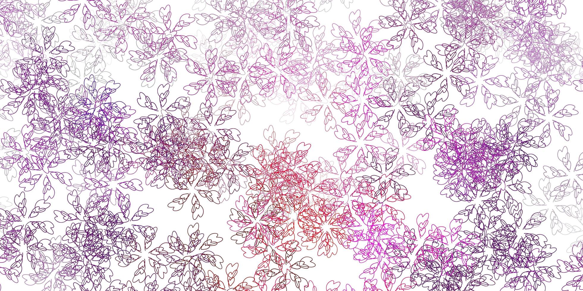 Light purple, pink vector abstract backdrop with leaves.