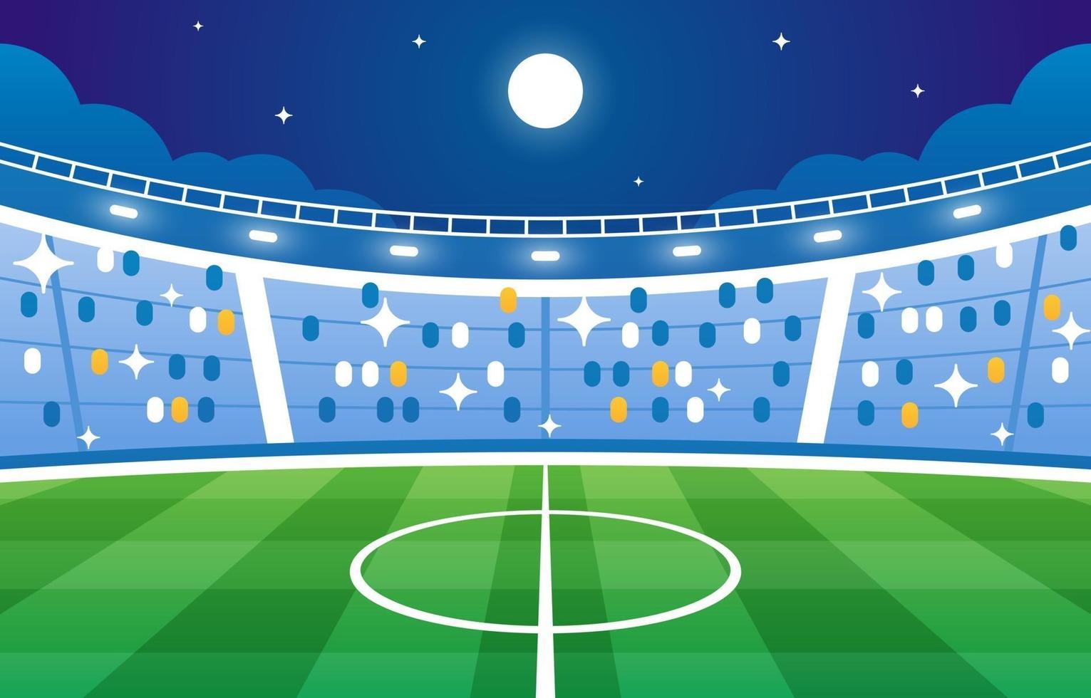 Football Stadium at Night Background vector