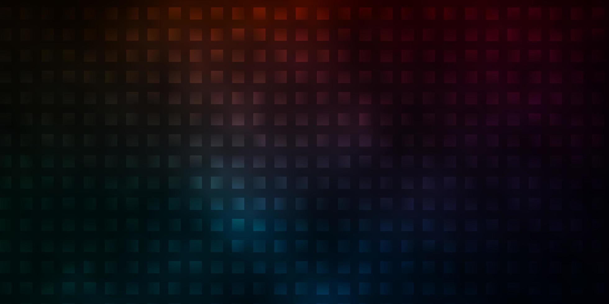 Dark Blue, Red vector pattern in square style.