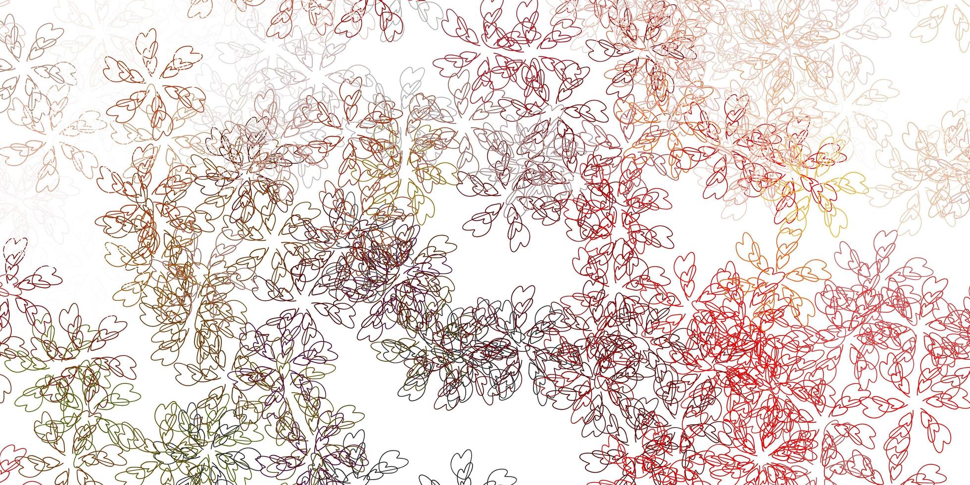 Light orange vector abstract template with leaves.