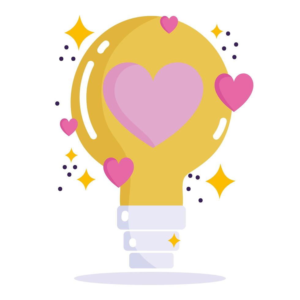 social media, light bulb creativity in cartoon style vector