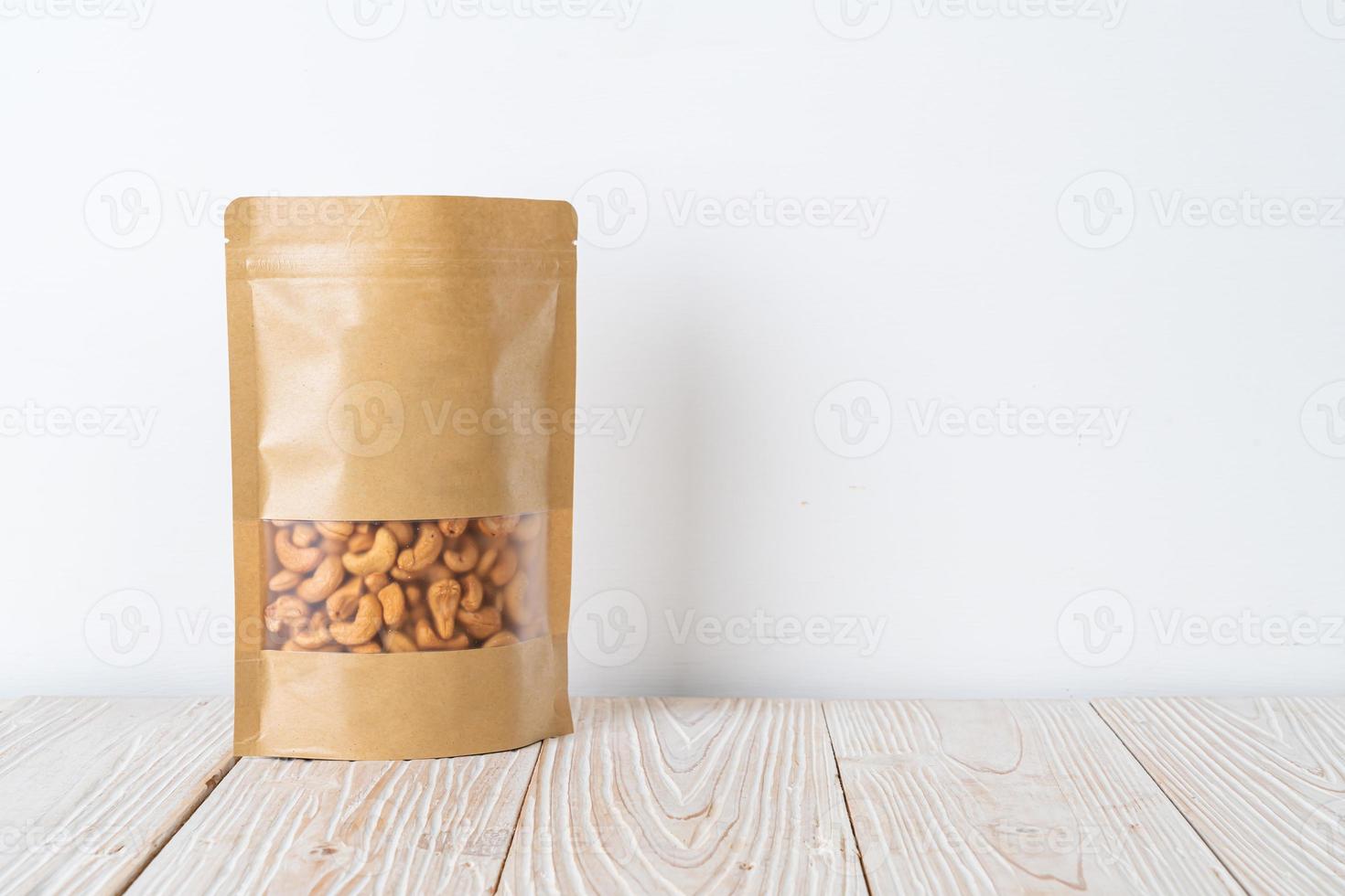 Cashew nuts in bag photo