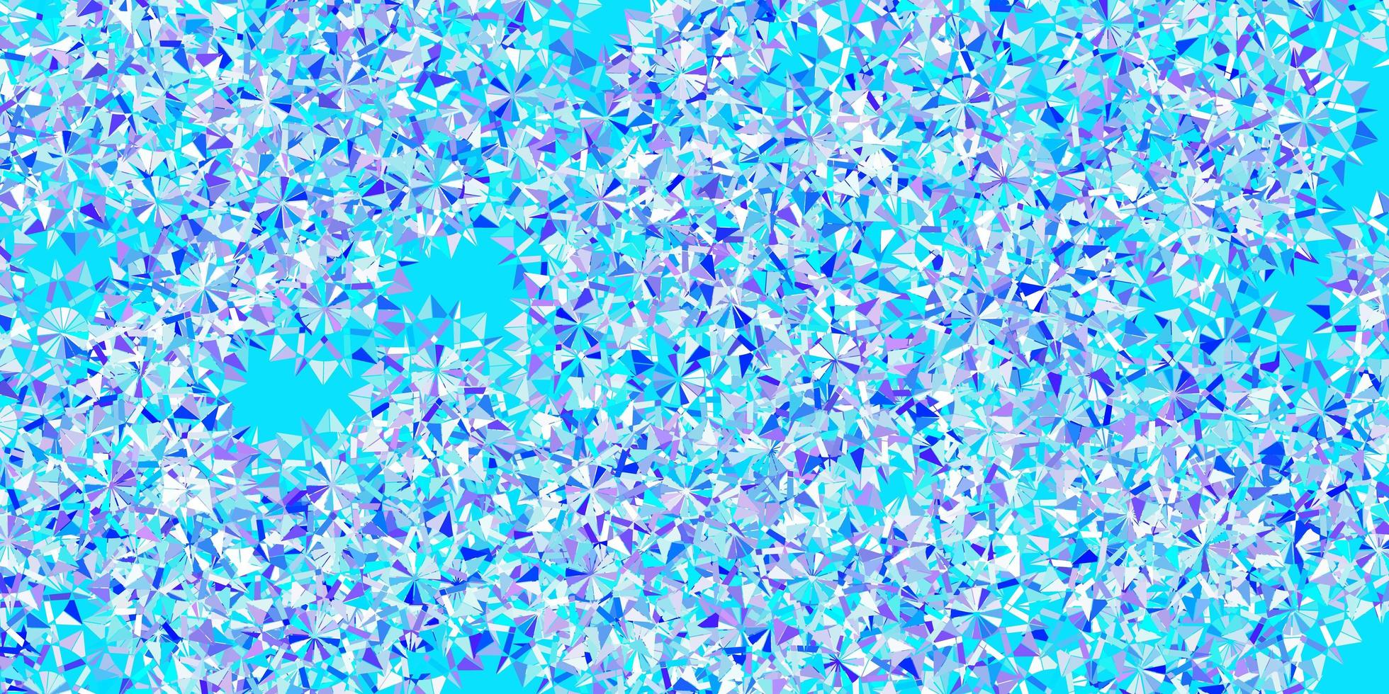 Light pink, blue vector pattern with colored snowflakes.