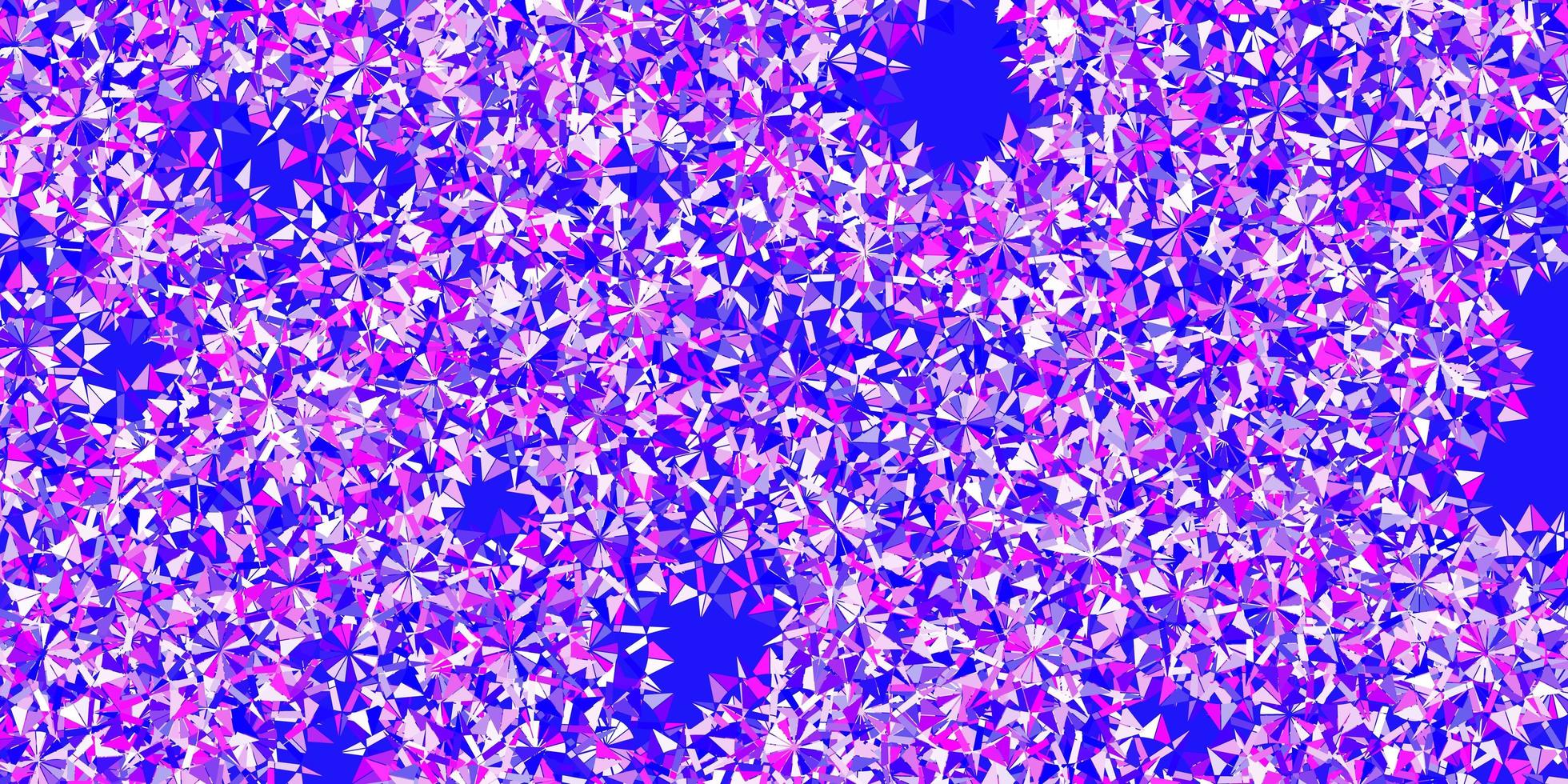 Light pink, blue vector template with ice snowflakes.