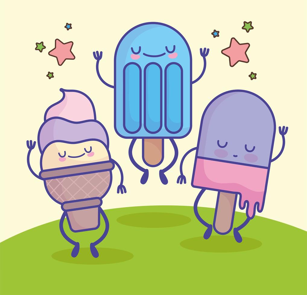 cute ice cream vector