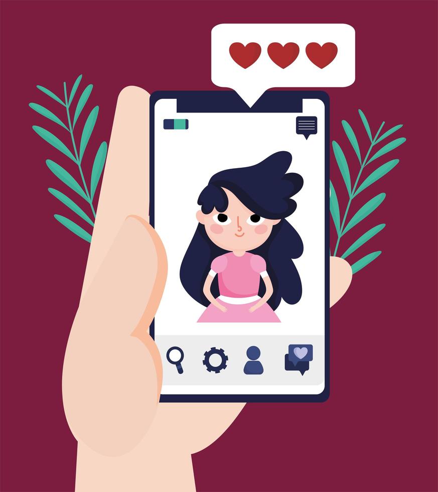 video chat mobile vector