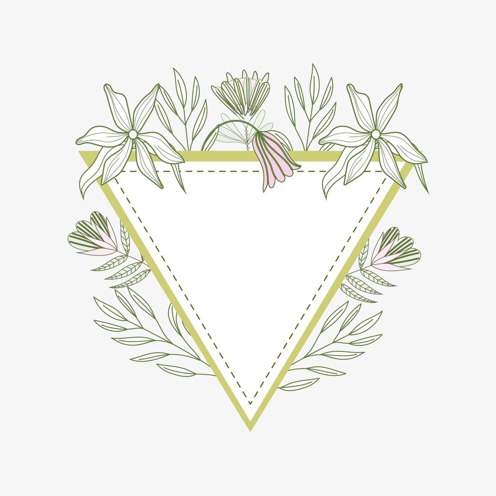 triangle frame botanical vector