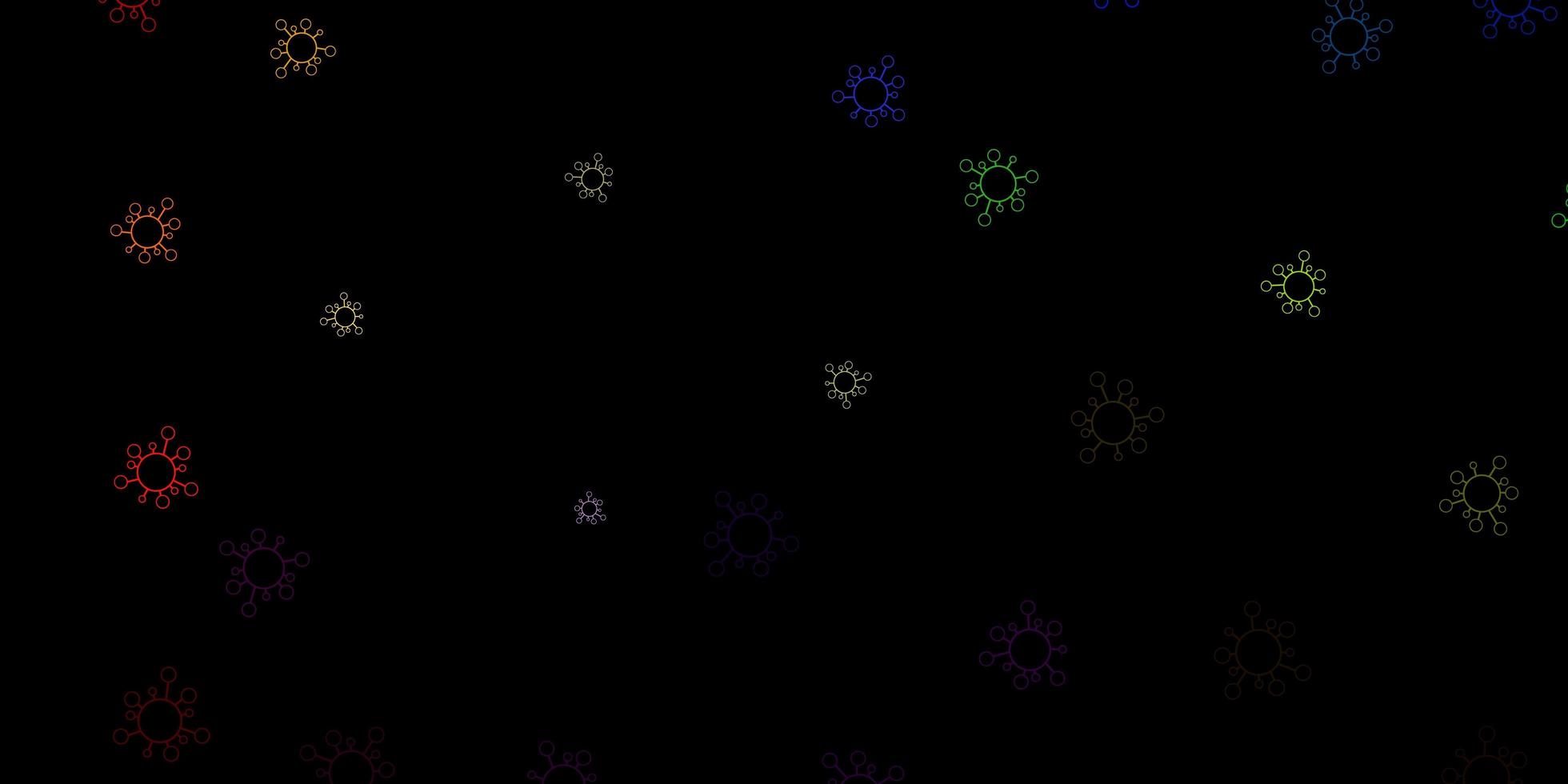 Dark multicolor vector texture with disease symbols.