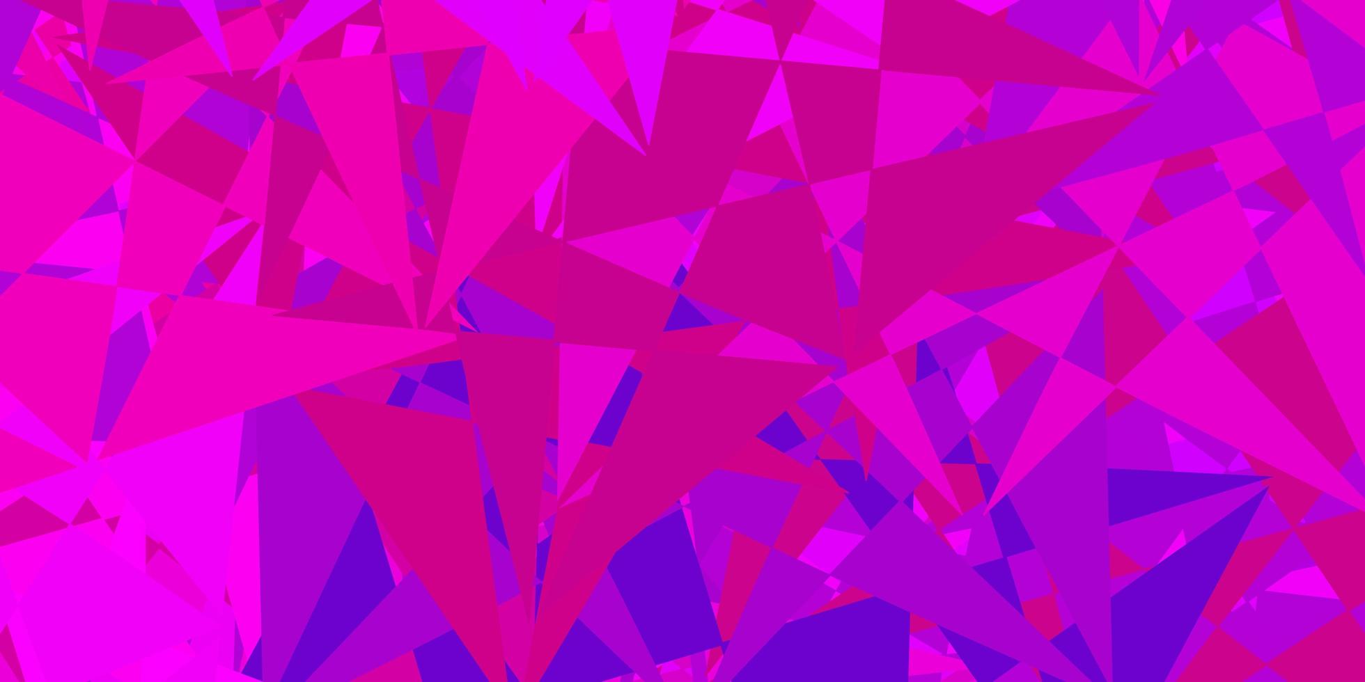 Dark pink vector texture with random triangles.