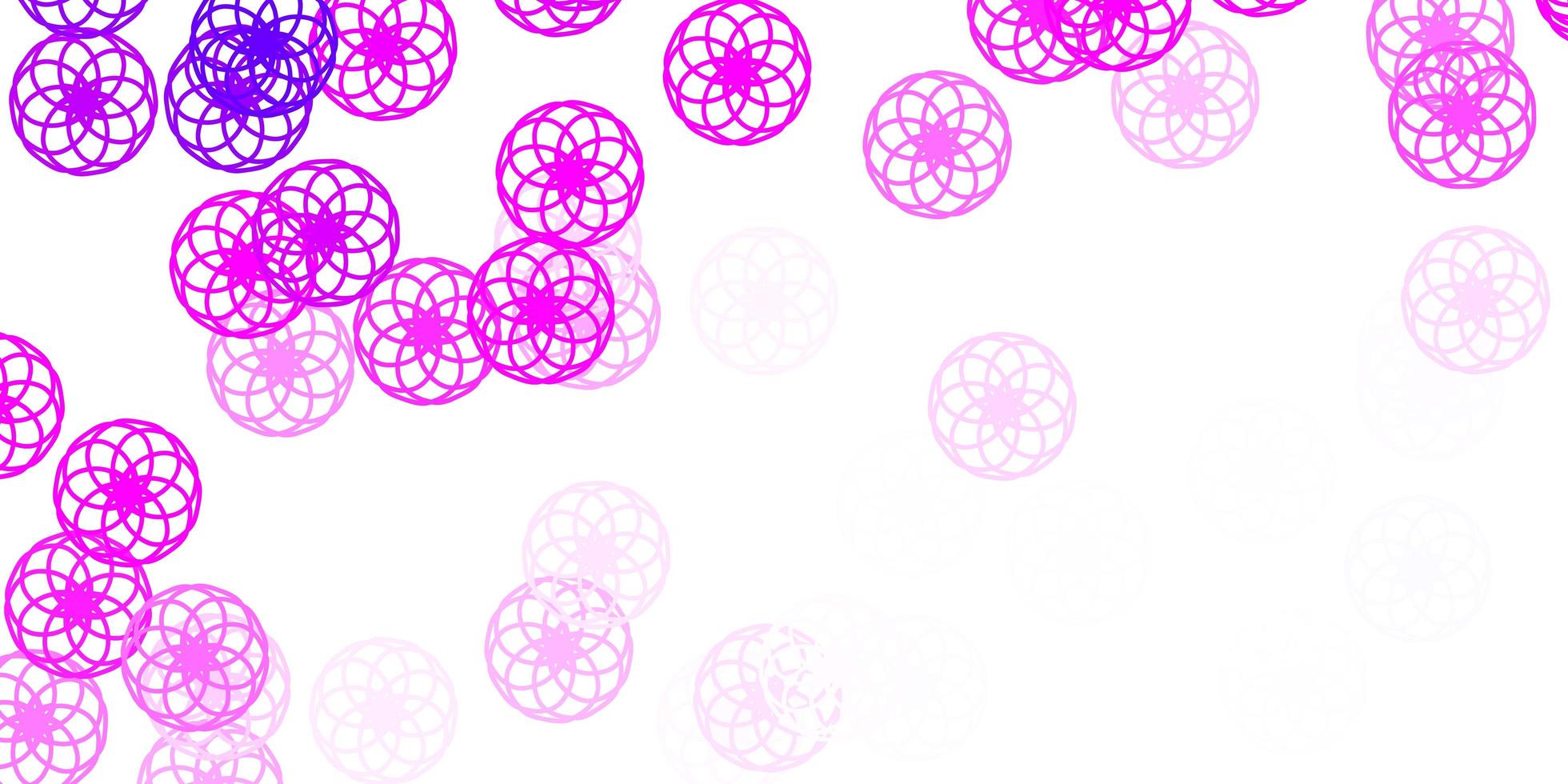 Light Pink vector background with bubbles.