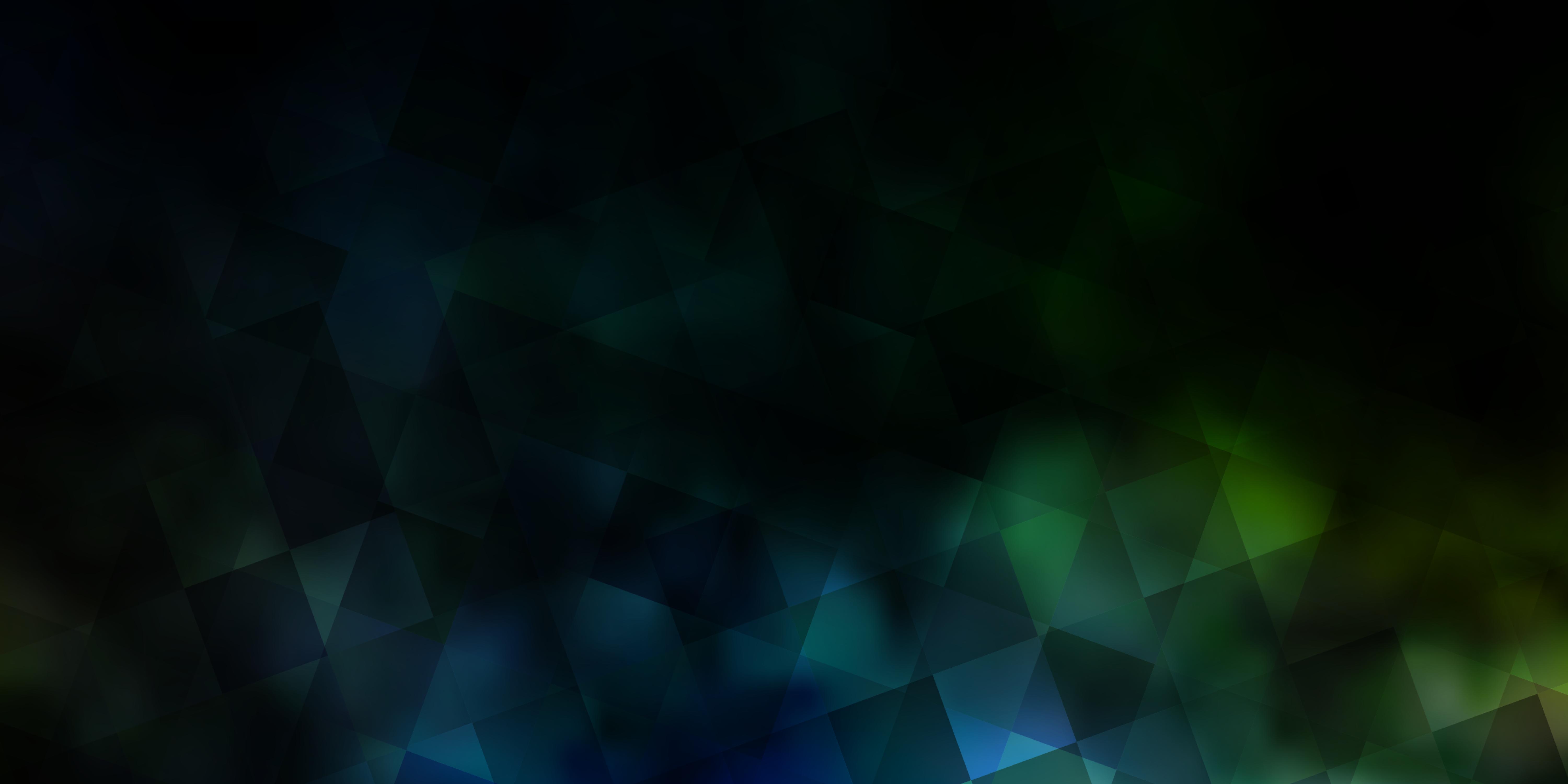 Dark Blue, Green vector background with triangles, cubes. 2770951
