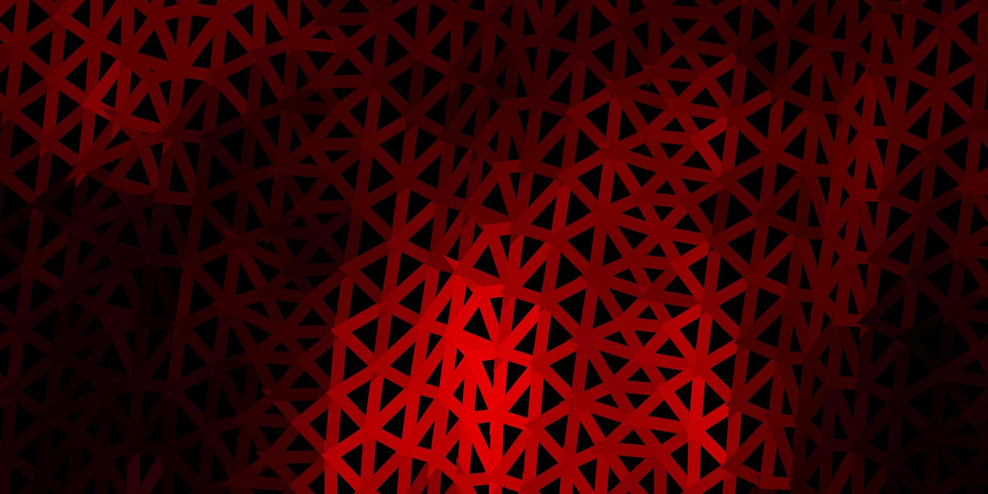 Dark orange vector abstract triangle background.