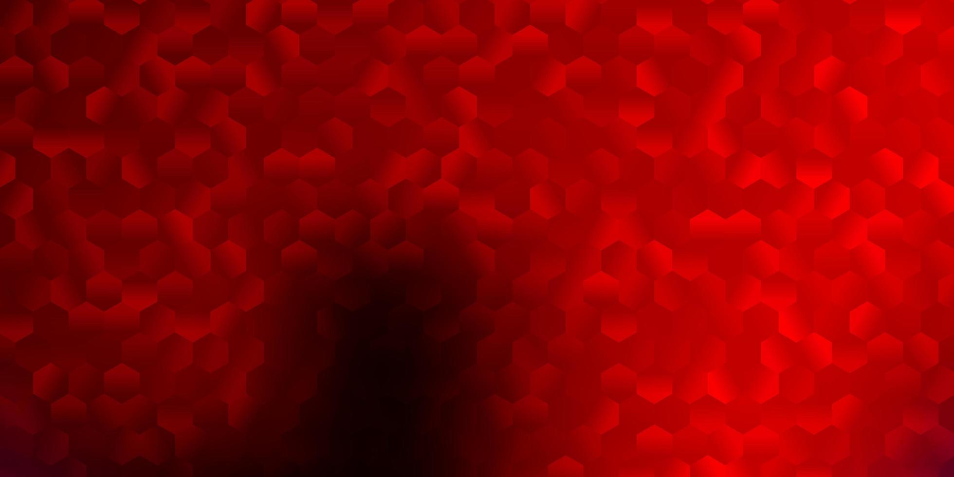 Dark orange vector backdrop with a batch of hexagons.