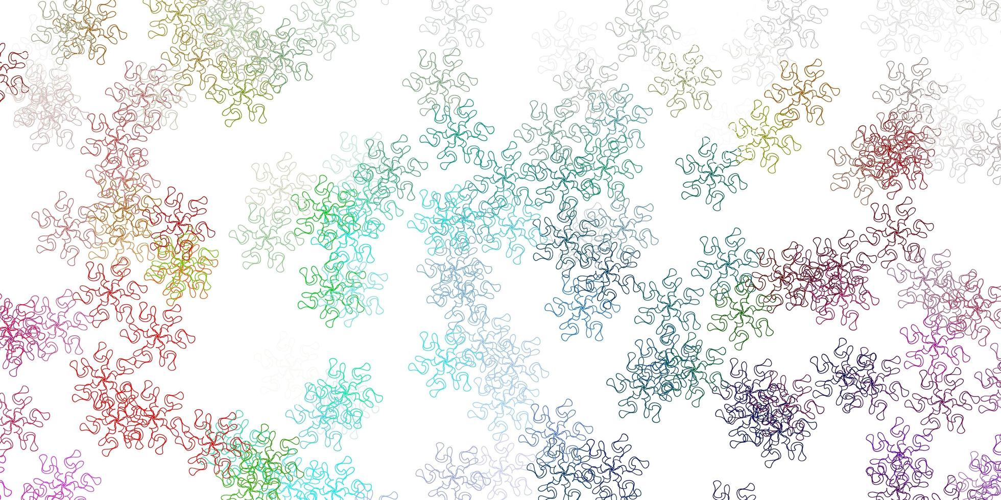 Light multicolor vector natural artwork with flowers.