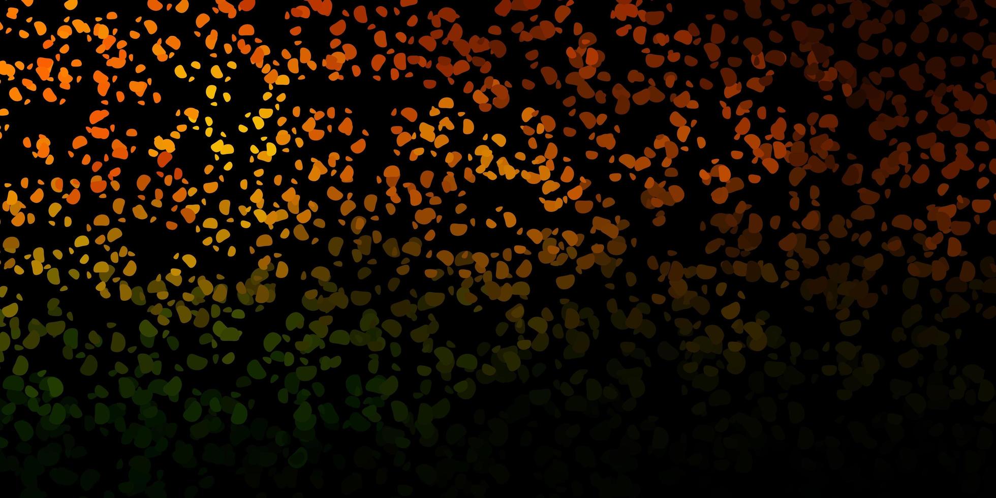 Dark green, yellow vector pattern with abstract shapes.