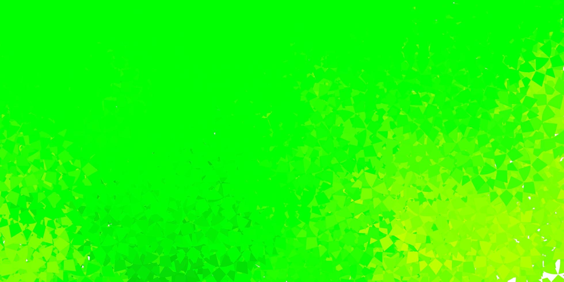 Light green, yellow vector texture with random triangles.