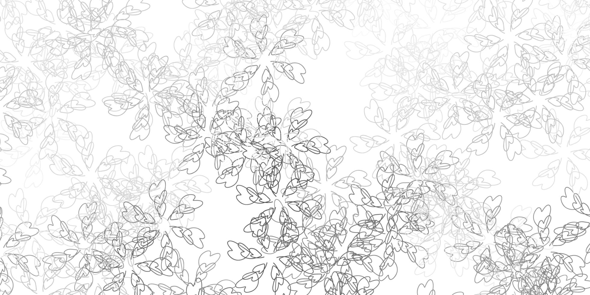 Light gray vector abstract template with leaves.