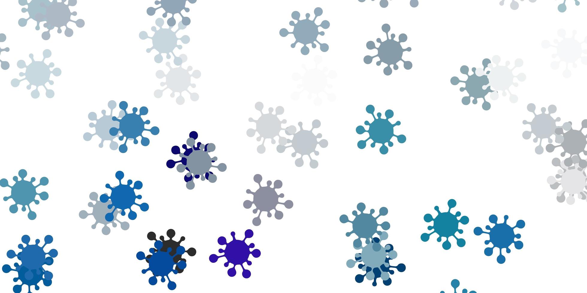 Light gray vector pattern with coronavirus elements.