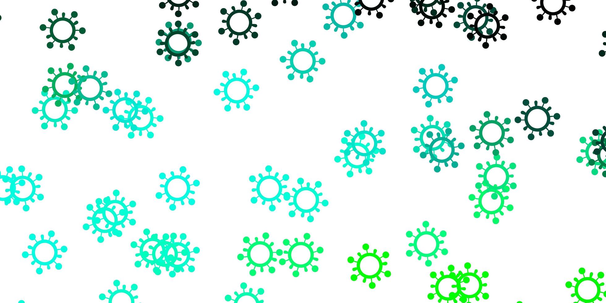 Light green vector pattern with coronavirus elements.