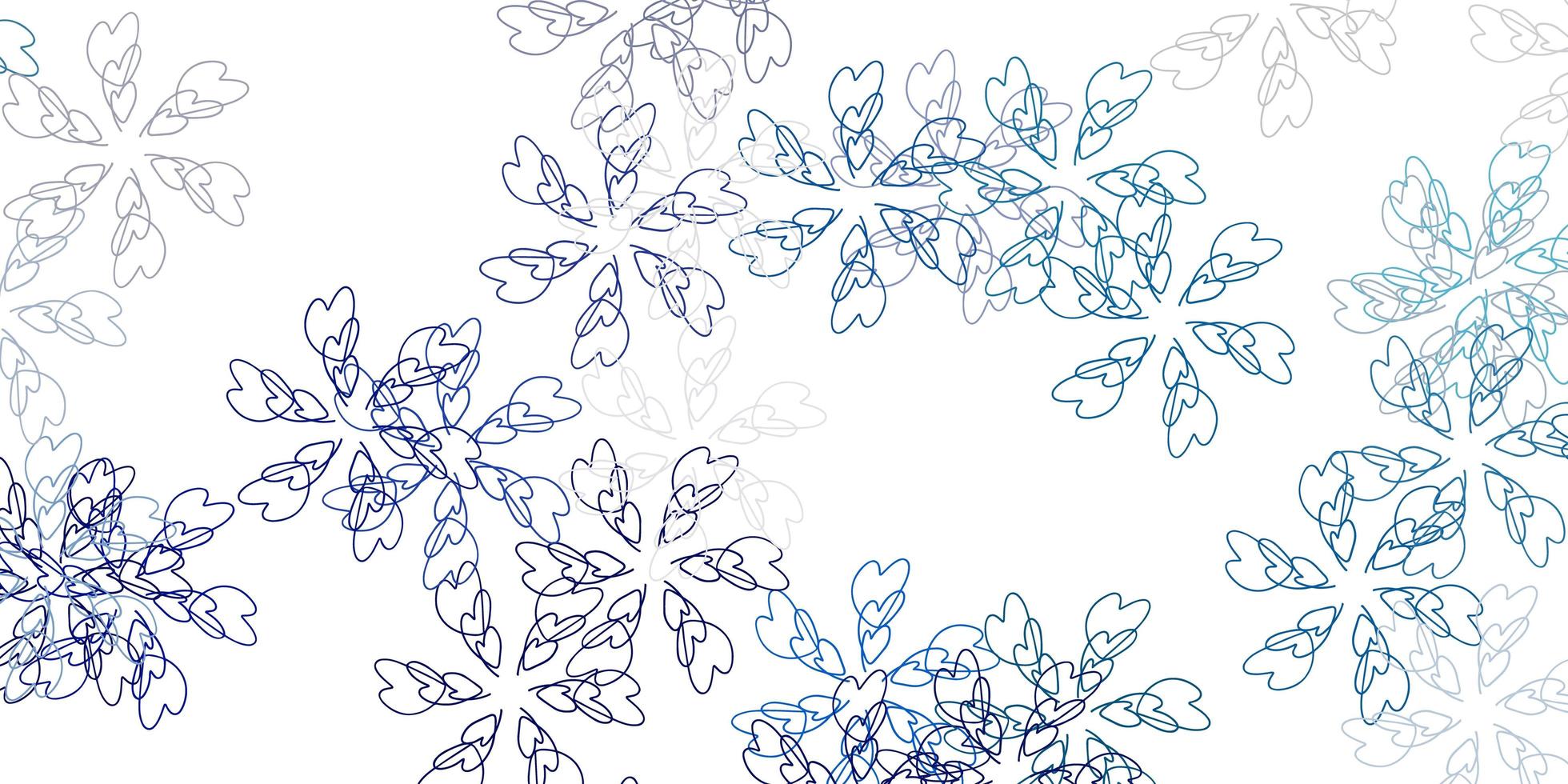 Telón de fondo abstracto de vector azul claro con hojas.